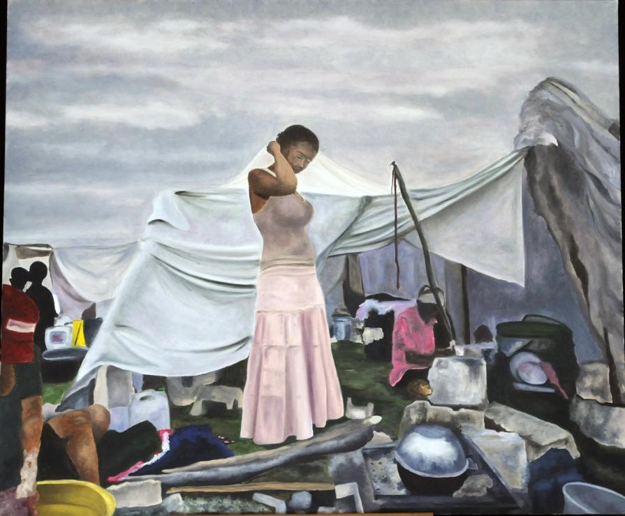 Una donna e la sua tenda