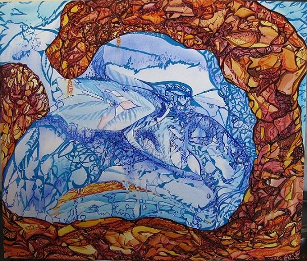 Through a stone arch to the sky