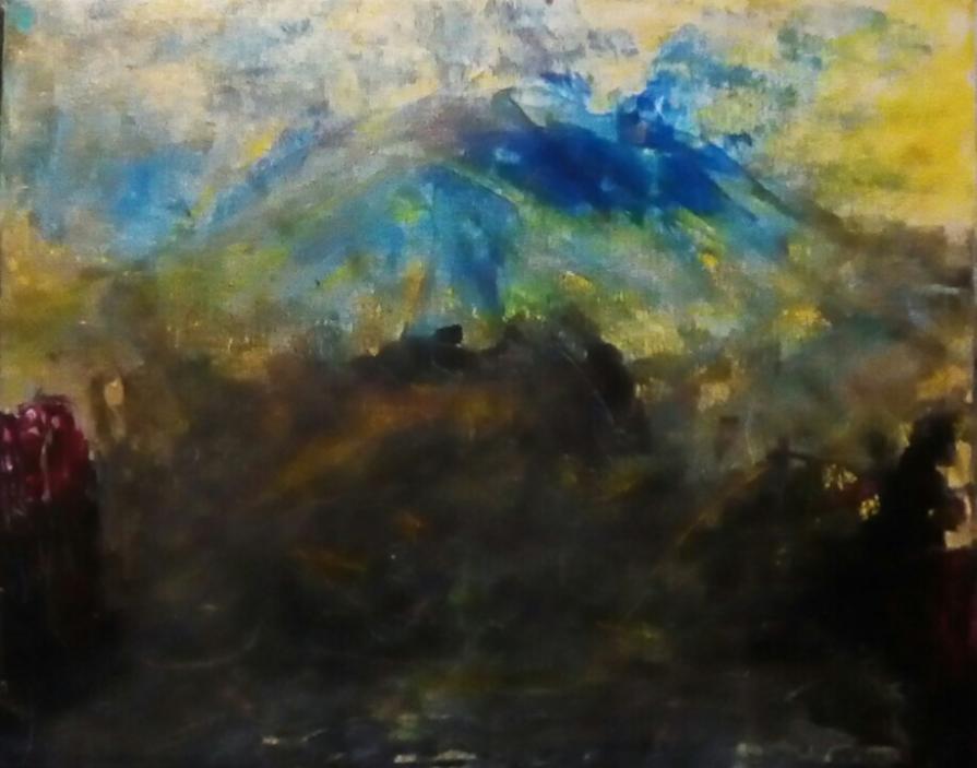 Ai piedi del vulcano blu.