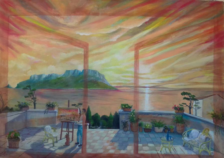 oltre la terrazza sua Maestà