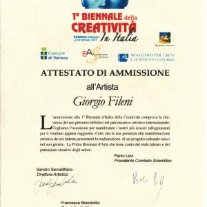 1° BIENNALE DELLA CREATIVITA' IN ITALIA