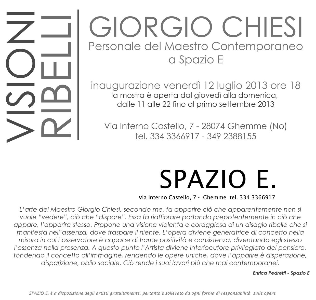 Giorgio Chiesi - Visioni Ribelli