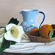 brocca con calla e frutta