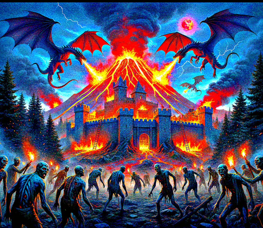 Sotto cieli di fulmini e un vulcano ..la fortezza si erge.. ma l'assalto è appena iniziato !!!