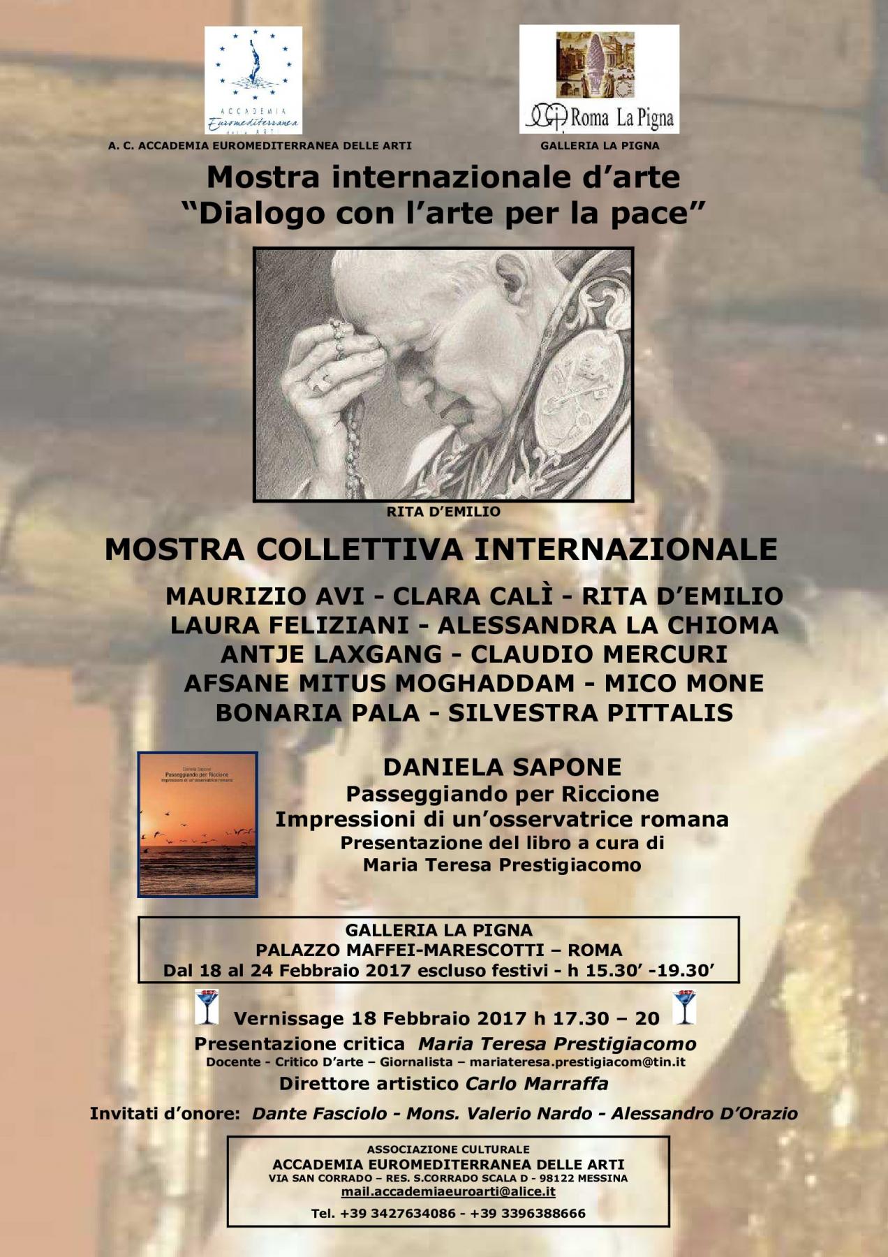 Mostra Internazionale d' Arte " DIALOGO CON L'ARTE PER LA PACE"