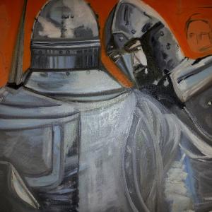 Interior Comparison : Two men fighting , which are two parts of us that instead of confronting come into friction . Conflicts often arise in fact within us, and if not managed propagate outside Interior Comparison : Two men fighting , which are two parts of us that instead of confronting come into friction . Conflicts often arise in fact within us, and if not managed propagate outside