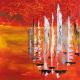 Chiara Rossetti - Regata - acrilico su cartoncino - 40 x 50
