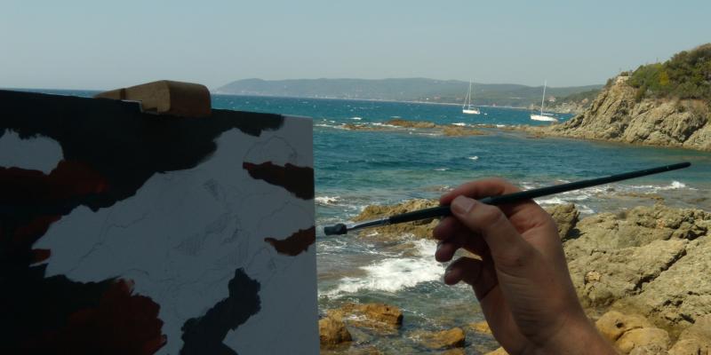 Painting Landscape School in Tuscany