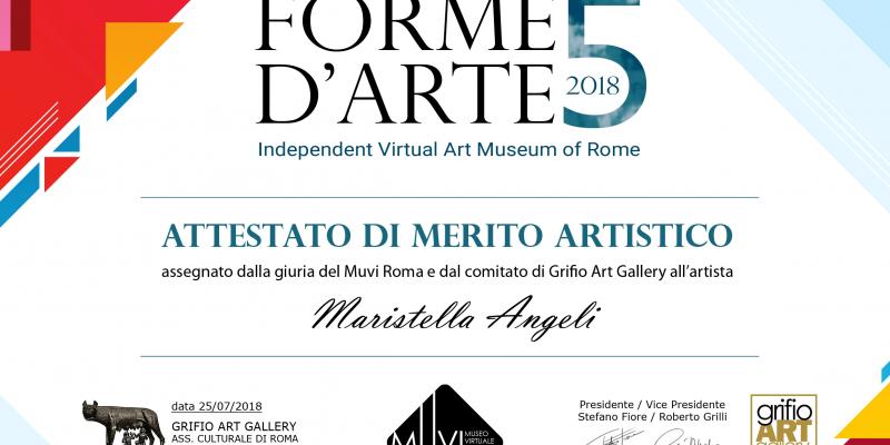 “Forme D’Arte”, Attestato di Merito Artistico