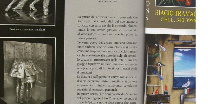 PUBBLICAZIONE SU GALLERY RIVISTA EFFETTO ARTE DIRETTA DAL CRITICO PAOLO LEVI IN TUTTE LE EDICOLE