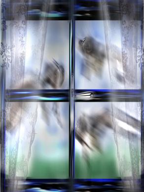 che belle tendine hai in casa!!!! Spostale vedi che fuori angeli stanno volando in cielo.