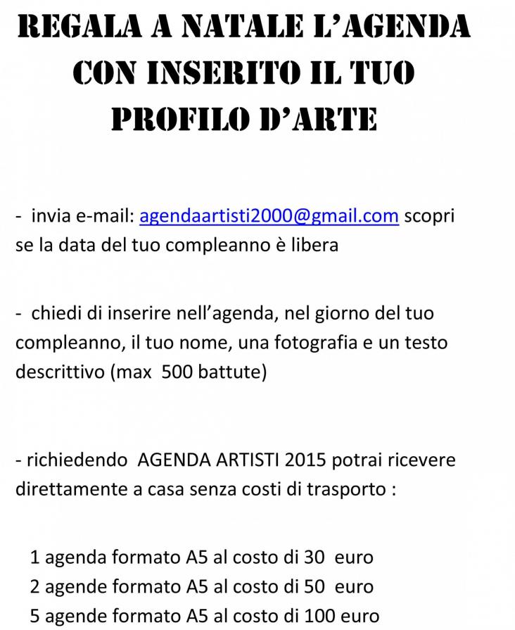 agenda artisti 2015