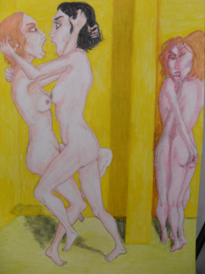 Risse nei bagni (particolare) - Zuffa fra piccolette - 