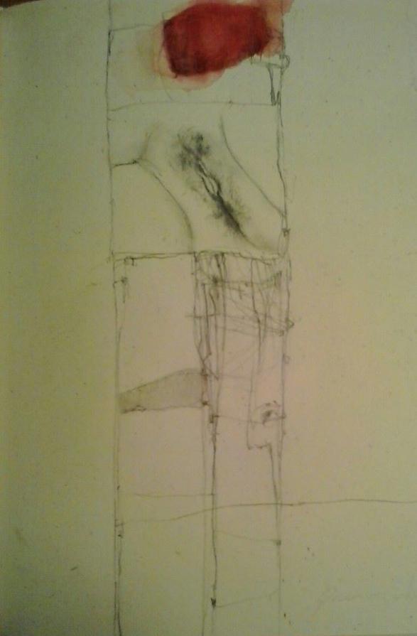 Totem n. 5 - Tecnica mista su carta 2015