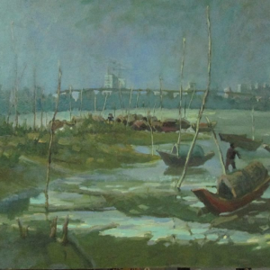 Living boats on Red river