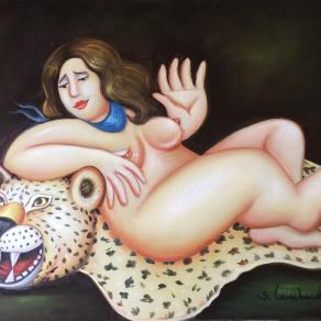 Salvo Lombardo - Teresa - olio su tela - 60 x 80