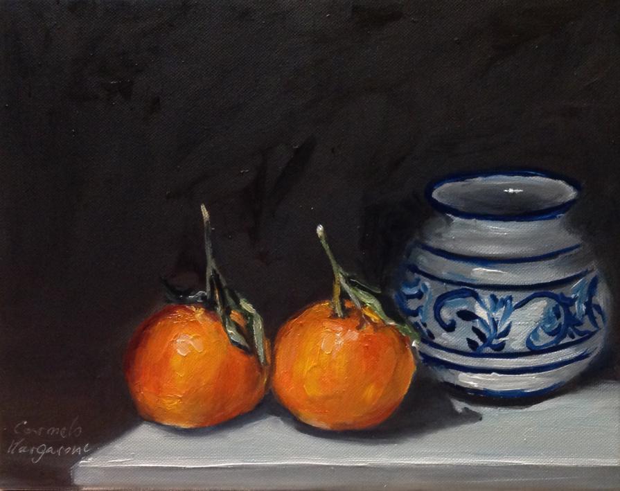 mandarini olio su tela 30 x 24 cm