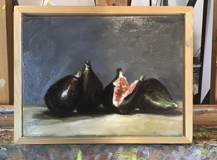 Fichi  Olio su tavola  20 x 15 cm