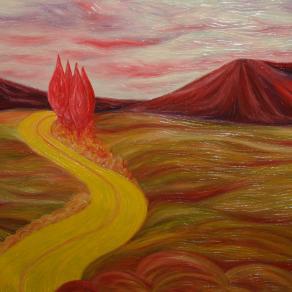 Paesaggio al tramonto