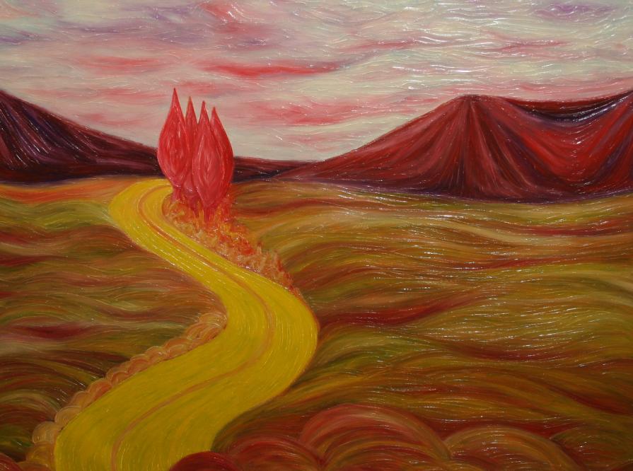 Paesaggio al tramonto