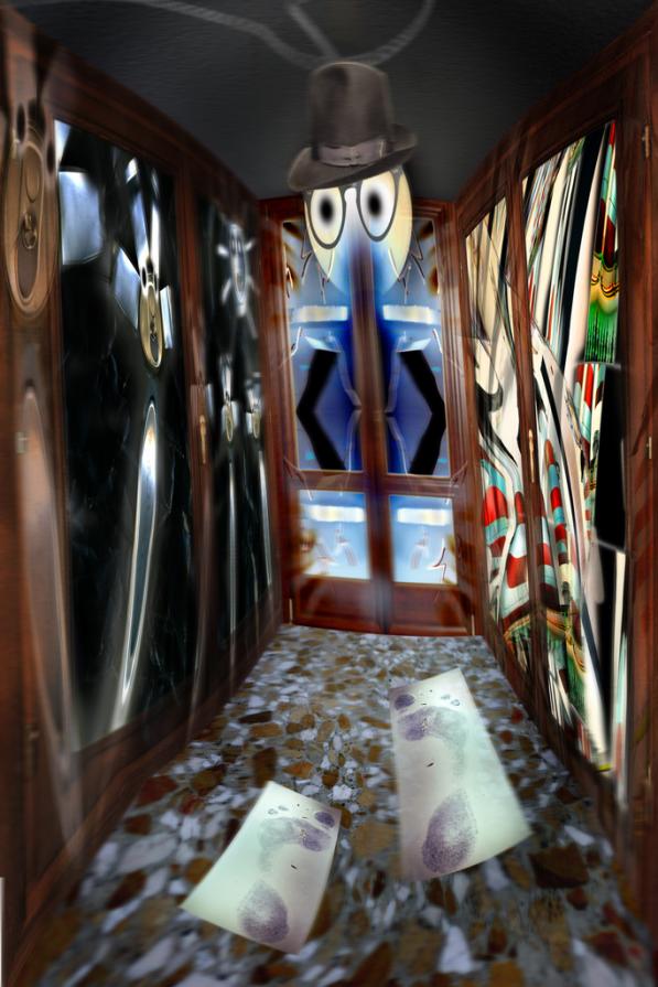 mettiti le pattine, cosi' non lasci le impronte sul pavimento. SONO UN IMBROGLIONE