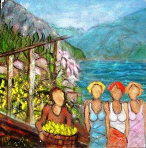 Valerio Betta (Italia) - Flash a Limone - olio tela - 60 x 60