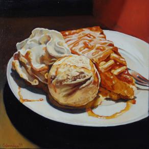 Still life with apple pie