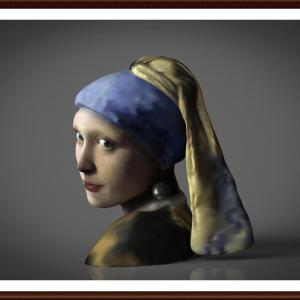 Ragazza con orecchino in 3D