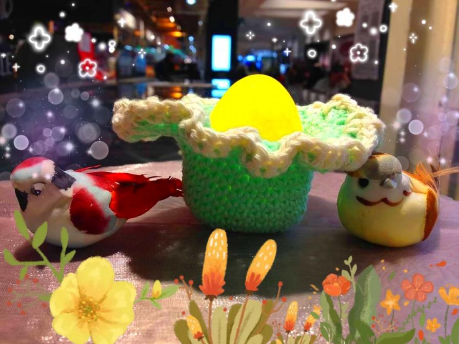 " Porta uova all'uncinetto "