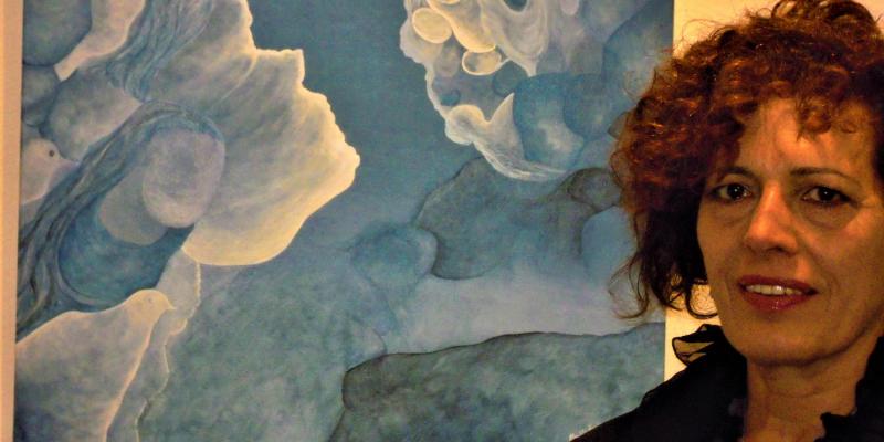 Artistic staff "Messaggi", Maristella Angeli, at the "Arte Borgo Gallery", Rome