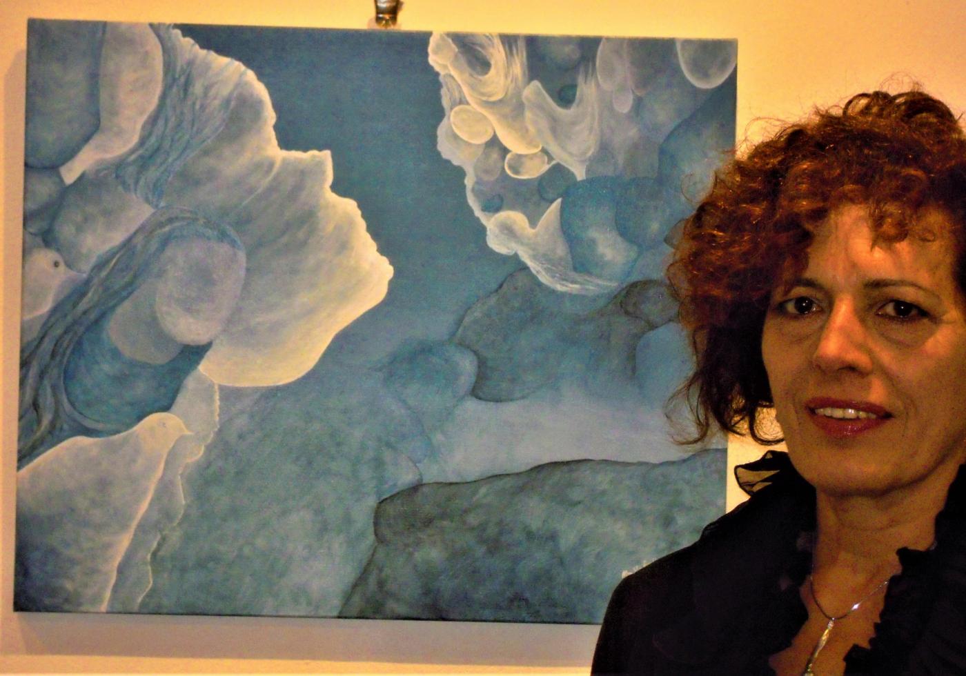 Artistic staff "Messaggi", Maristella Angeli, at the "Arte Borgo Gallery", Rome