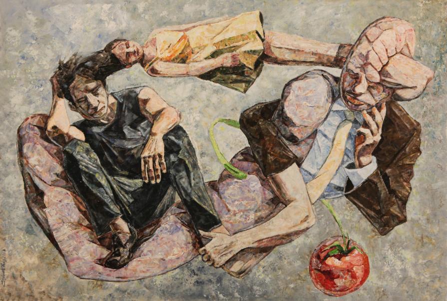 ASSEMBLAGGIO UMANO N° 1 - 140X97