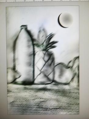 Notturno a carboncino. 