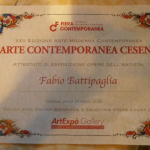 Artista Fabio Battipaglia partecipa alla Fiera d'Arte di Cesena con Artexpò Gallery