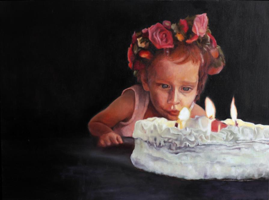 Blowing out the candles