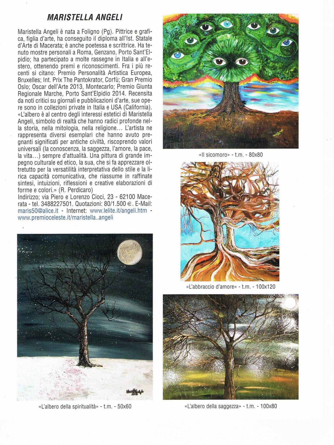 Maristella Angeli inserted in the catalog Artistic "The elite 2015"