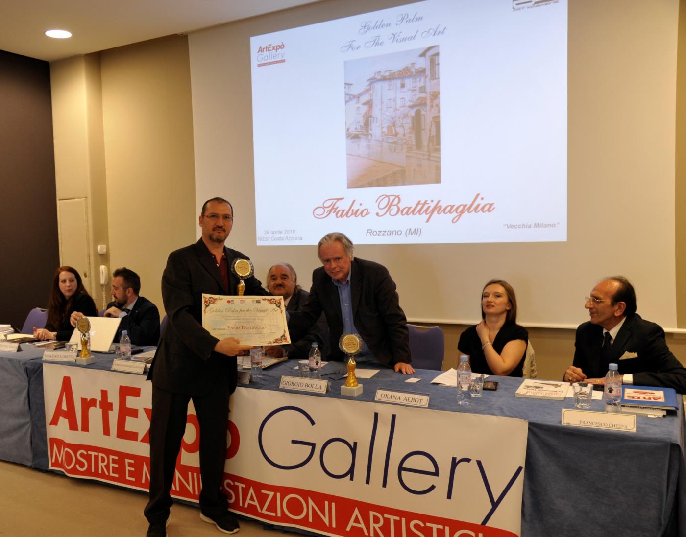 Premio Internazionale Golden Palm of Visual Art a Nizza il 28 aprile 2018