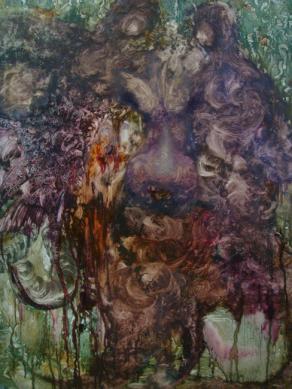 中国&738;年!402;术家王珑澔油画作&#