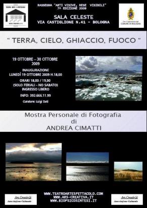 Locandina Mostra Andrea Cimatti Sala Celeste Bologna Locandina Mostra Andrea Cimatti Sala Celeste Bologna