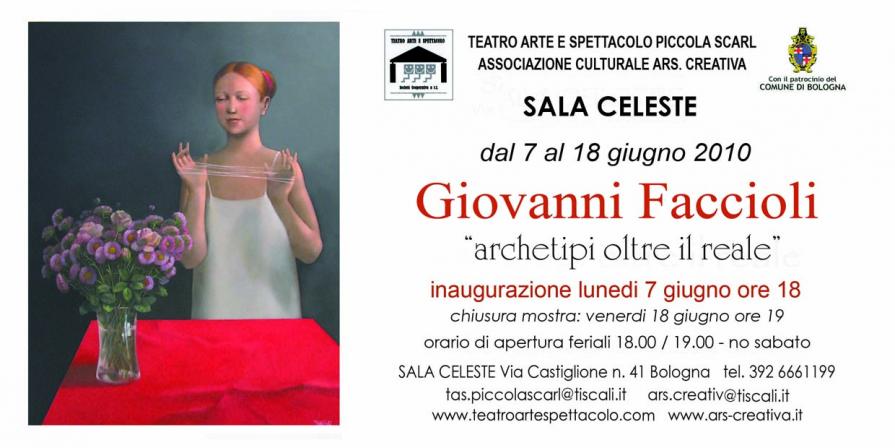 Locandina Mostra Giovanni Faccioli Sala Celeste Bologna