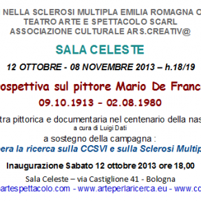 Invito Mostra retrospettiva sul pittore Mario De Francesco - Sala Celeste Bologna Invito Mostra retrospettiva sul pittore Mario De Francesco - Sala Celeste Bologna