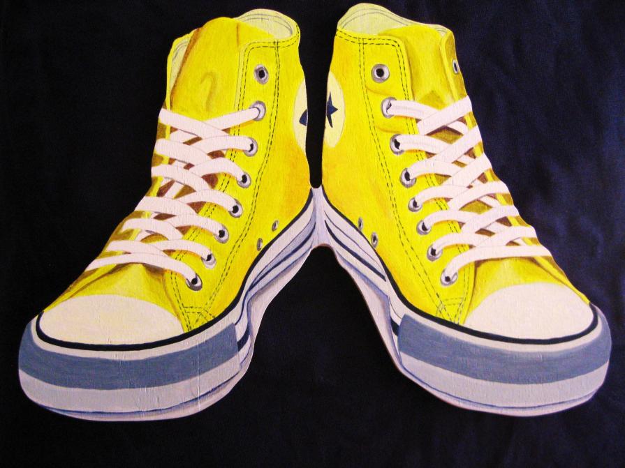 Yellow sneakers