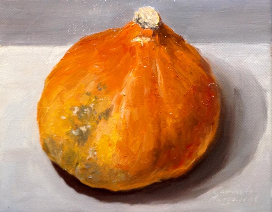 Zucca Hokkaido olio su tela  25 x 20 cm