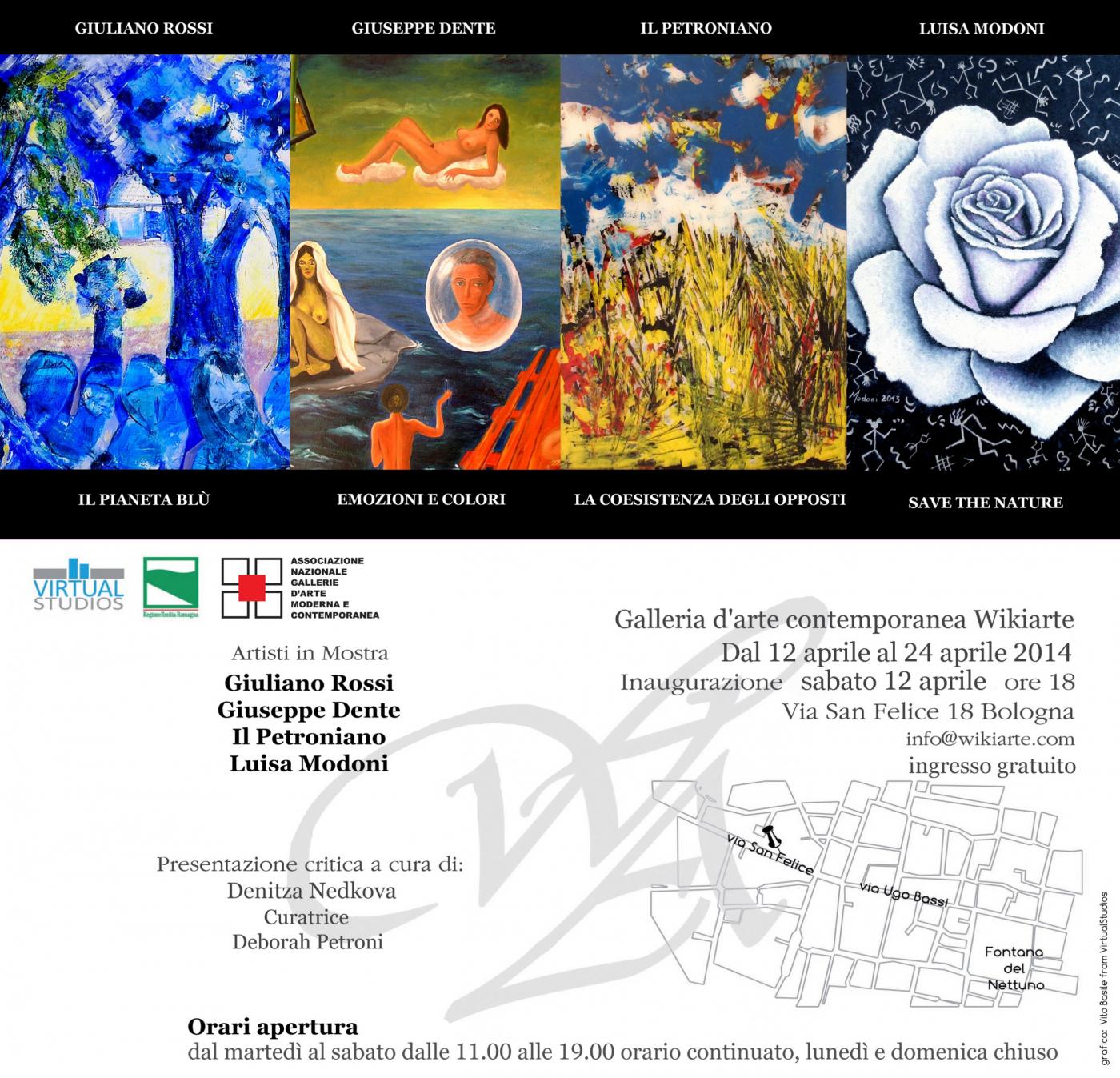 Solo exhibition by G. Rossi, L.Modoni, G. Dente, The Petroniano