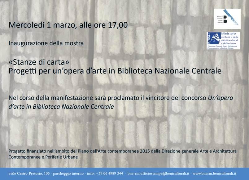 "Rooms of paper." Plans for a work of art in the National Library