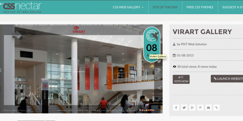 VirArtGallery Site of the day 01/08/2015 CSSNectar