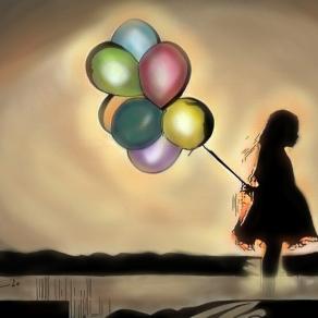 Ombre di pensieri colorati