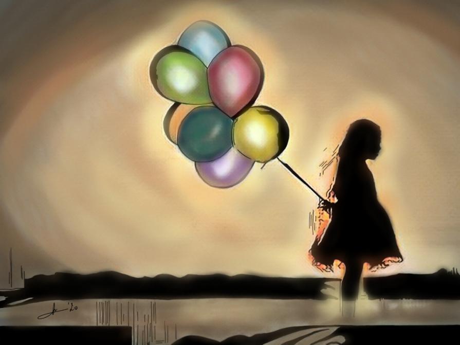 Ombre di pensieri colorati