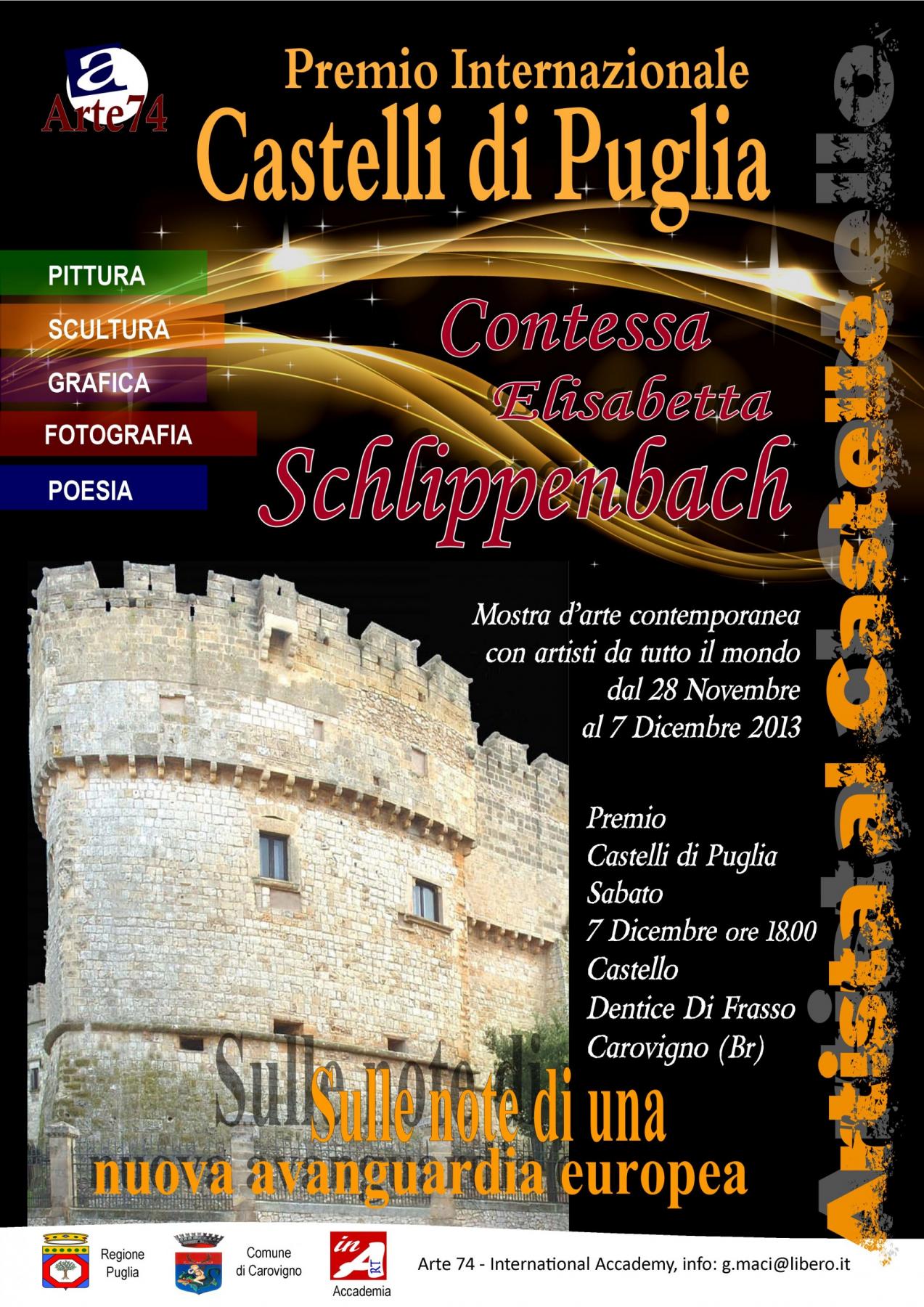 PREMIO CASTELLI DI PUGLIA "Contessa Schlippenbach" PREMIO CASTELLI DI PUGLIA "Contessa Schlippenbach"