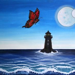 la luna e il faro